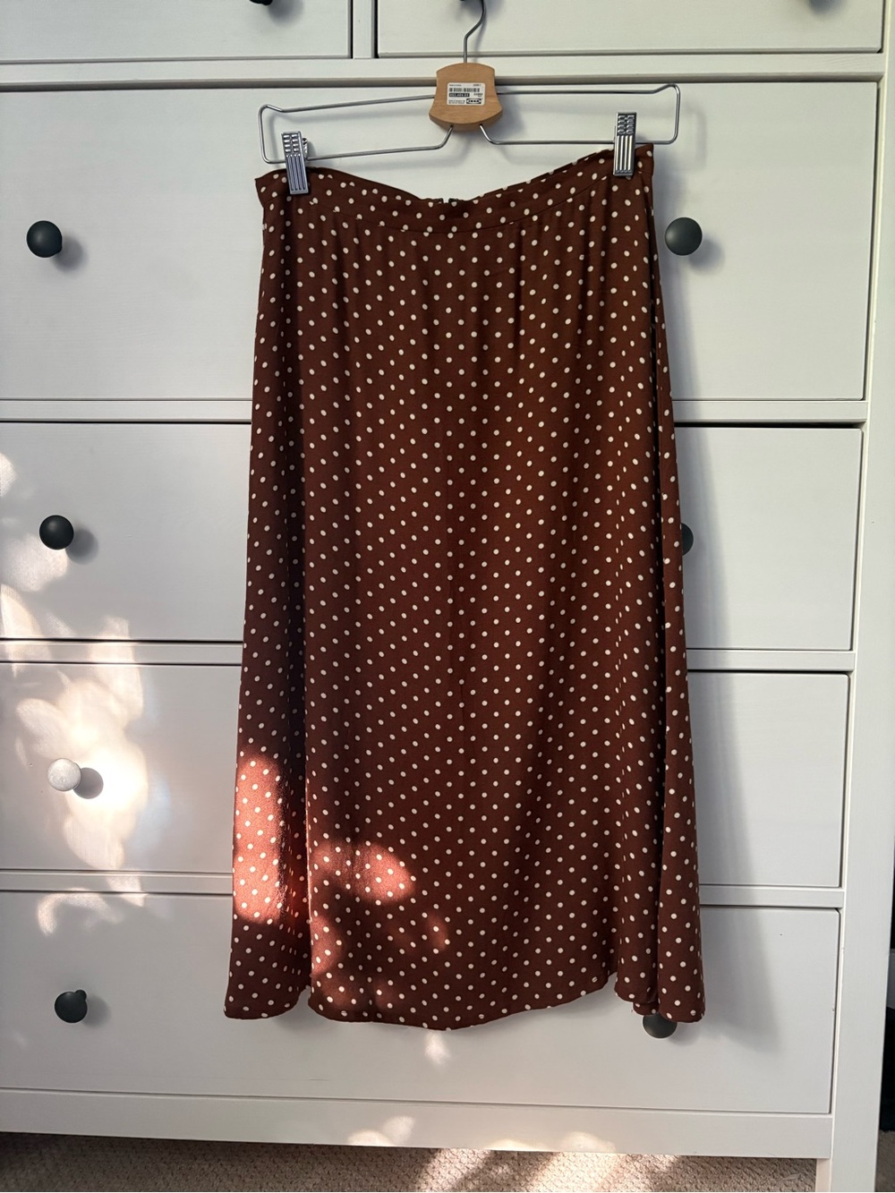 Reformation Polka Dot Midi Skirt